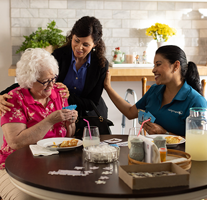 Hero image emphasizing long-distance caregiving solutions and support.